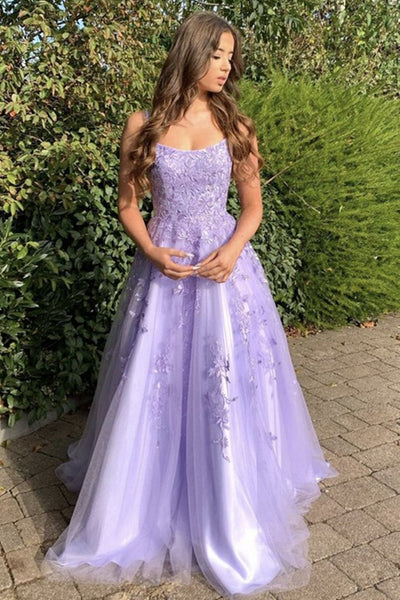 A Line Thin Strap Purple Lace Long Prom Dress, Purple Lace Formal Dres abcprom A Line Thin Strap Purple Lace Long Prom Dress, Purple Lace Formal Dres abcprom