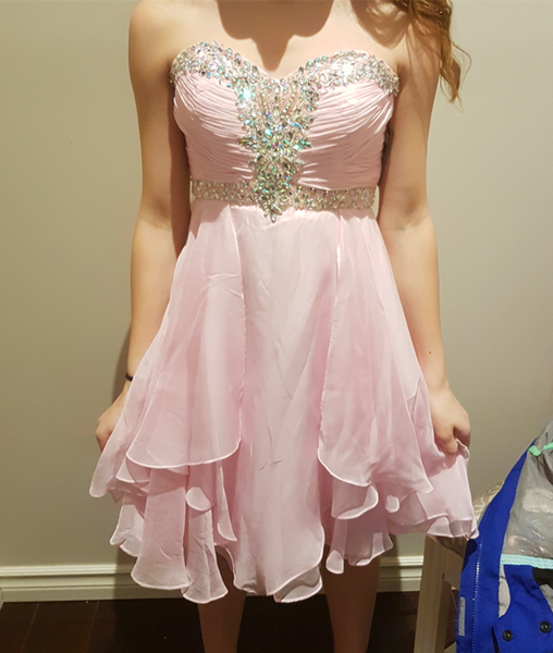 short pink graduation dresses Sweetheart Neck Short Pink Prom Dresses, Short Pink Homecoming Dress, –  abcprom