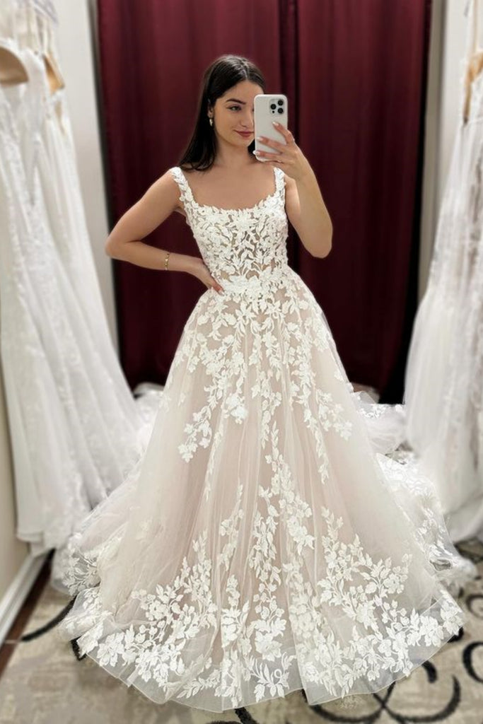 champagne ivory prom dress LP5468 Vestido De Festa V Neck Ivory lace Champagne A Line Prom Dress Siaoryne