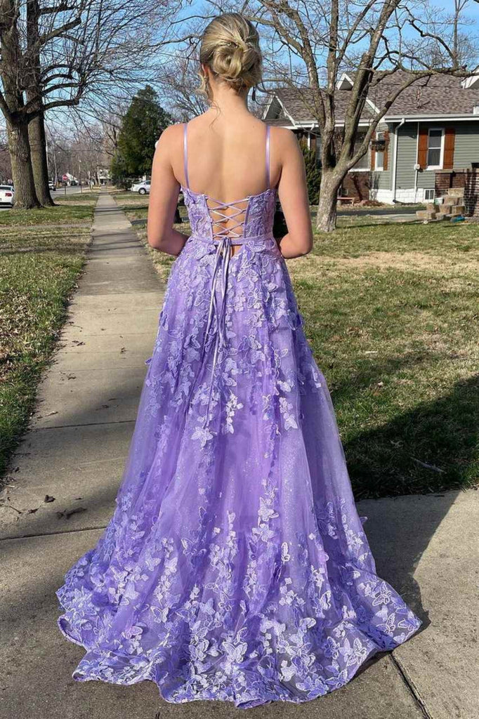 purple open back prom dresses Backless Purple Satin Long Prom Dresses, Open Back Lilac Formal Evenin jbydress