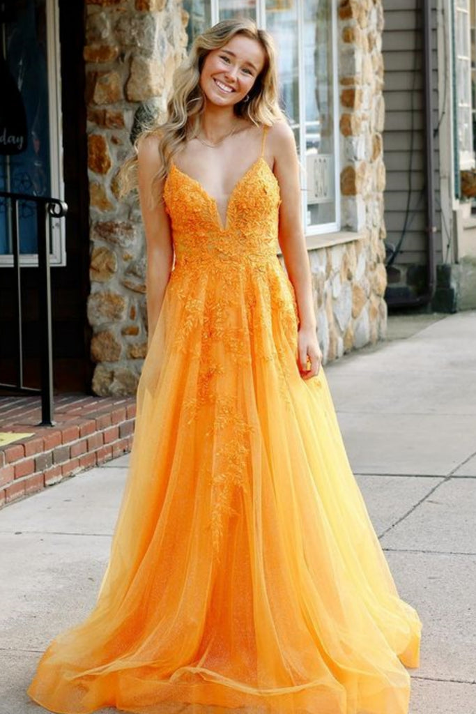 orange backless prom dresses Sparkle Orange Sequin Mermaid Sexy Backless V-Neck Prom Dress, D1064 Dairy Bridal