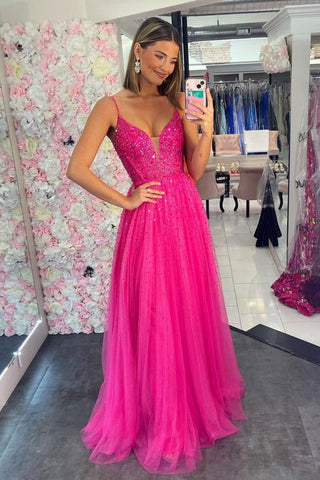 Plus Size One Shoulder Sequins Pink Long Prom Dress, One Shoulder