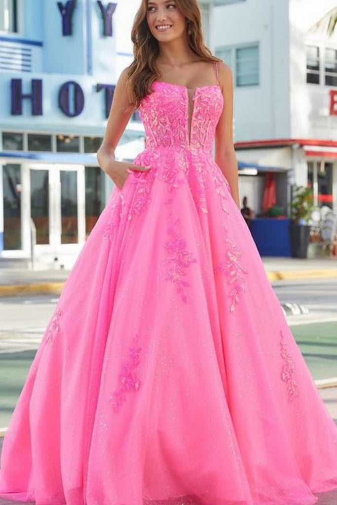 Backless V Neck Mermaid Hot Pink Lace Long Prom Dress, Mermaid Hot Pin abcprom Backless V Neck Mermaid Hot Pink Lace Long Prom Dress, Mermaid Hot Pin abcprom