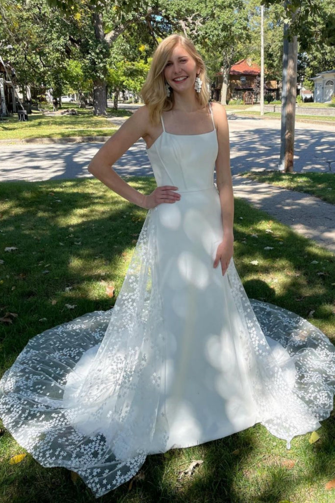 white fancy graduation dress ZAPAKA Women Cute White Graduation Dress Off the Shoulder Lace A Line Commencement Dress, White / L