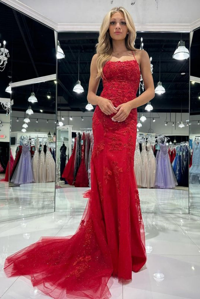 Mermaid Backless Burgundy Lace Long Prom Dress with Train, Mermaid Win abcprom Mermaid Backless Burgundy Lace Long Prom Dress with Train, Mermaid Win abcprom