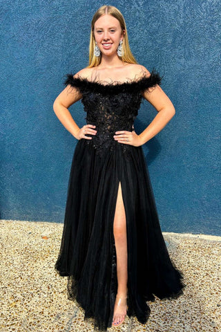 Gorgeous V Neck Beaded Black Lace Long Prom Dress, Black Lace Formal E –  abcprom