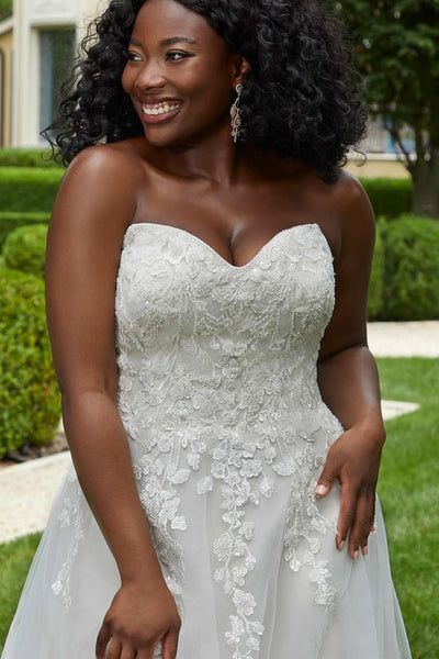 Off the Shoulder White Lace Long Prom Dress with Train, White Lace Wedding Dress with Slit, White Formal Evening Dress A2510