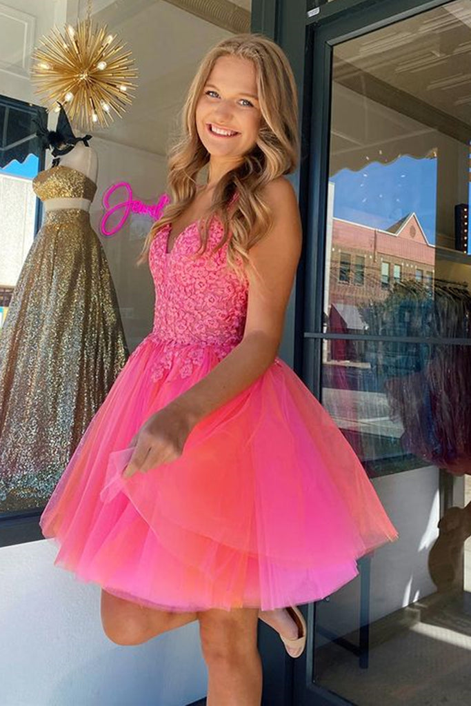 prom dresses short hot pink Off Shoulder Mermaid Dress, Mermaid Hot Pink Homecoming abcprom Stunning backless sparkly homecoming dress Pink Short Clubwear Dresses Pink