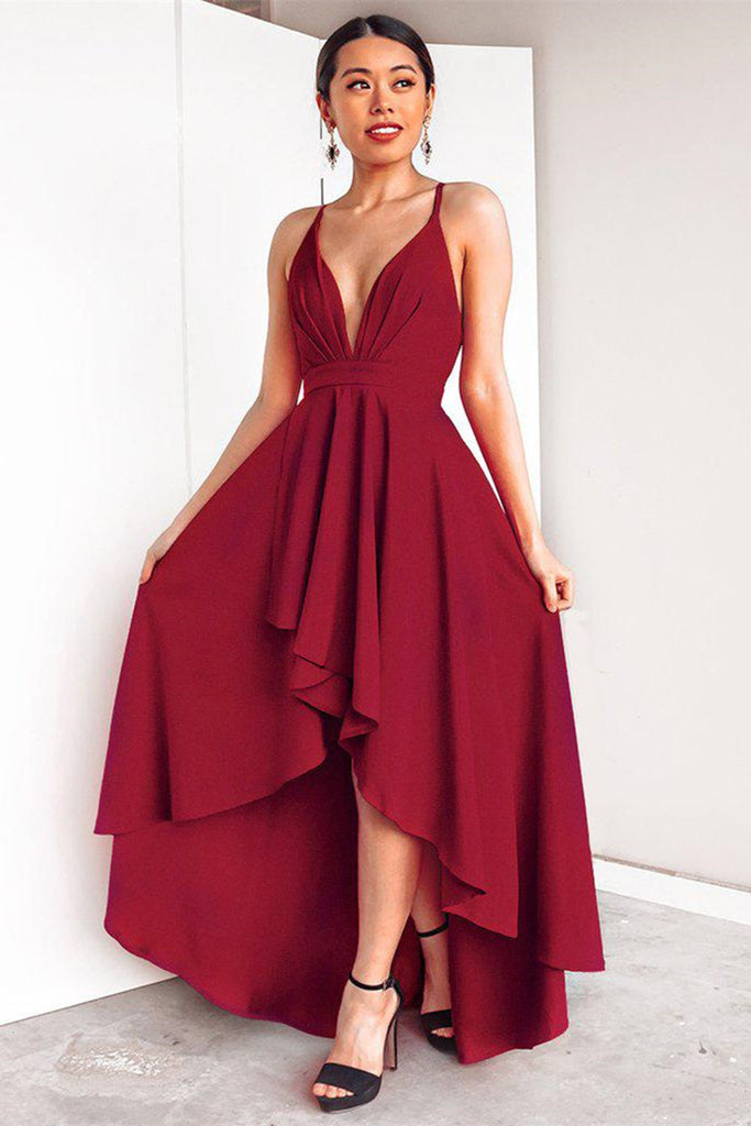 navy blue dress for baby girl Burgundy Bridesmaid Dresses , Backless Maxi Dress , Cocktail Party Wedding Guest Attire , Bow Back Long Skirt main image 1