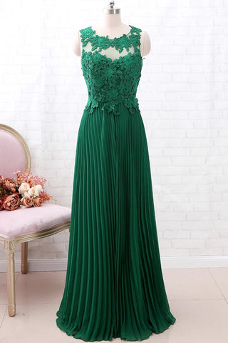 A Line Round Neck Green Lace Long Prom Dress Bridesmaid Dress, Open Ba abcprom A Line Round Neck Green Lace Long Prom Dress Bridesmaid Dress, Open Ba abcprom