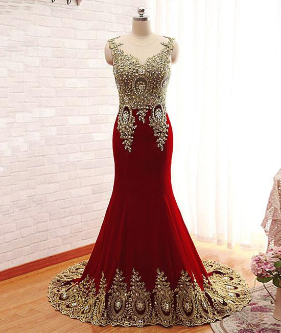 Burgundy Mermaid Beads Lace Appliques Chiffon Long Prom Dress, Burgund abcprom Burgundy Mermaid Beads Lace Appliques Chiffon Long Prom Dress, Burgund abcprom