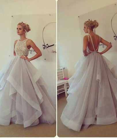 Custom Made Round Neck Prom Dresses, Prom Gown, Evening Dresses