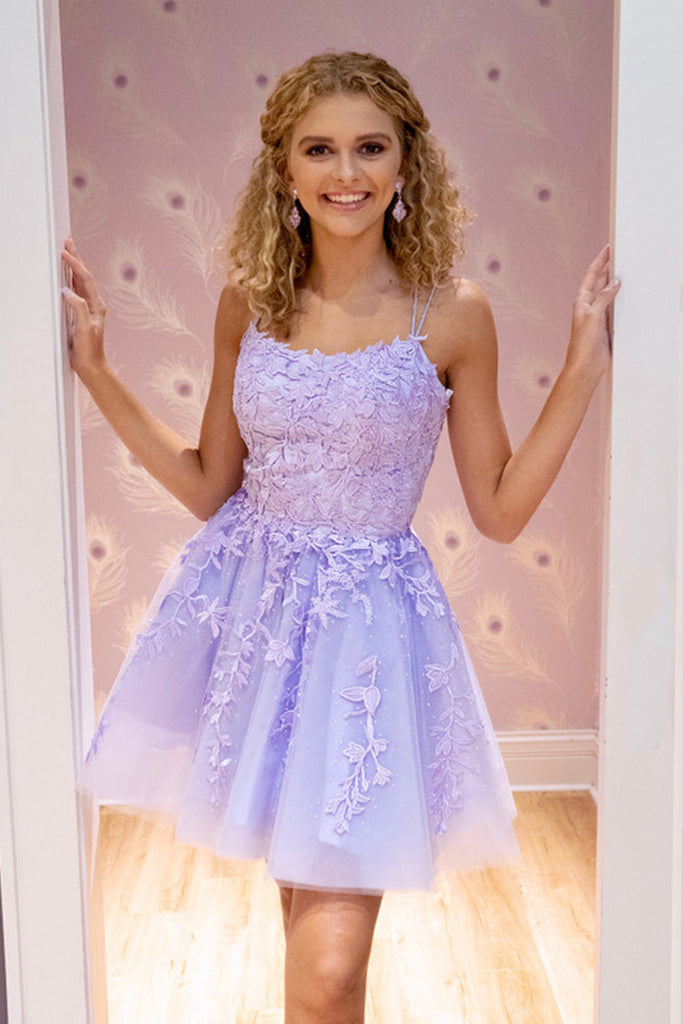 Cute Short Purple Lace Prom Dress, Purple Lace Formal Graduation Eveni abcprom Cute Short Purple Lace Prom Dress, Purple Lace Formal Graduation Eveni abcprom