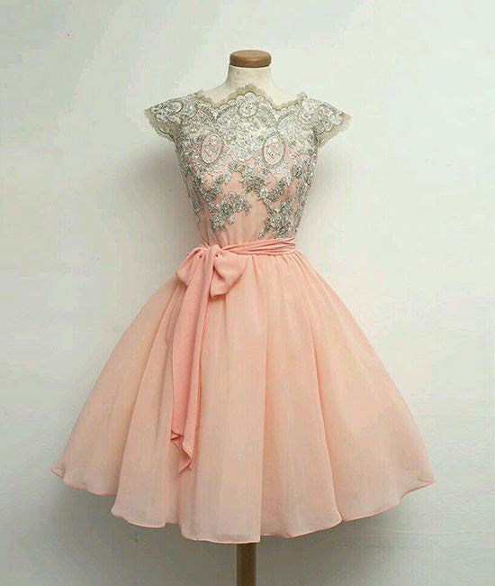 Cute Lace Pink Short Prom Dresses, Lace Pink Homecoming Dresses, Pink abcprom Cute Lace Pink Short Prom Dresses, Lace Pink Homecoming Dresses, Pink abcprom