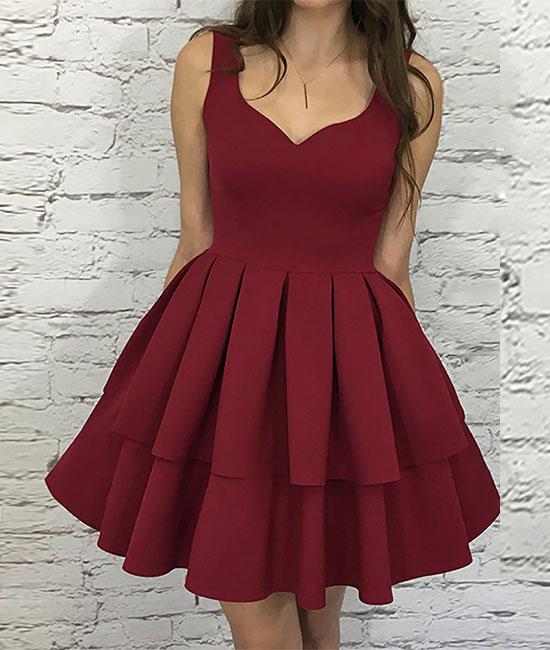 Cute Sweetheart Neck Burgundy Prom Dress, Burgundy Evening Dress, Blac abcprom Cute Sweetheart Neck Burgundy Prom Dress, Burgundy Evening Dress, Blac abcprom