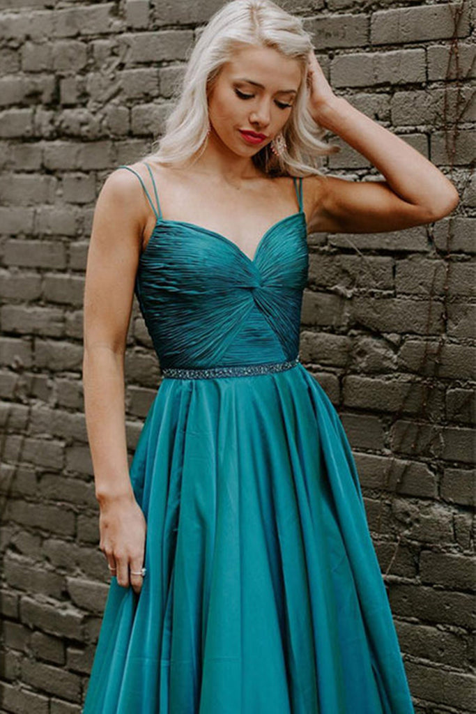 Elegant Green Chiffon Long Prom Dress with Belt, Green Chiffon Formal abcprom Elegant Green Chiffon Long Prom Dress with Belt, Green Chiffon Formal abcprom