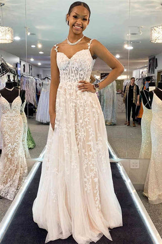 Elegant Ivory/Purple/Black/Mint Green Lace Tulle Long Prom Dress with High Slit, Lace Formal Graduation Evening Dress A1529