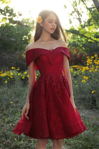 Cute Backless Burgundy Short Prom Dress, Thin Straps Burgundy Homecomi –  abcprom