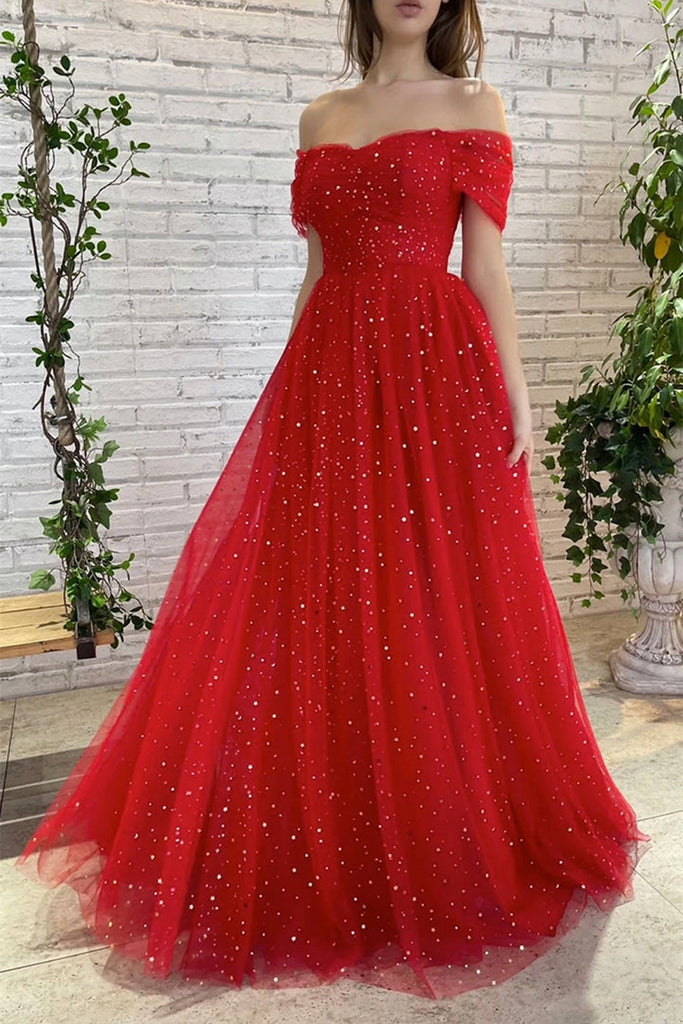 red prom dress maxi long sleeve long red dress Red Sequined V-neck Long Sleeve Crafted Satin Slit Prom Dress-parroquiadesanalbertomagno.com