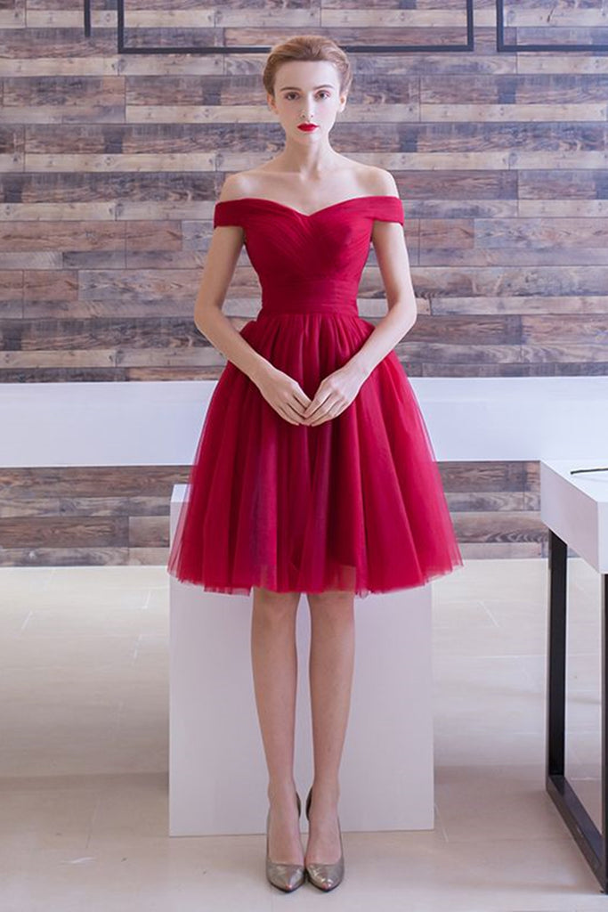 Off the Shoulder Purple Short Prom Dress Off Shoulder Purple Wine Red Homecoming Dress Purple Burgundy Formal Evening Dress