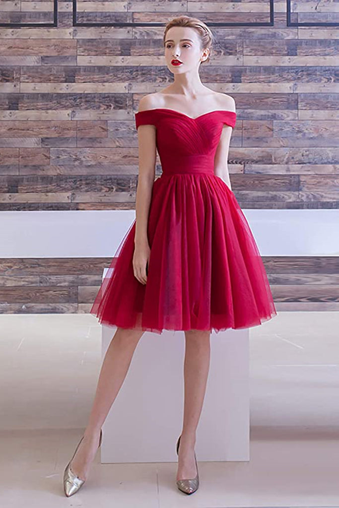 open lace back dress Off the Shoulder Purple Short Prom Dress, Off Shoulder Purple Wine Red –  abcprom