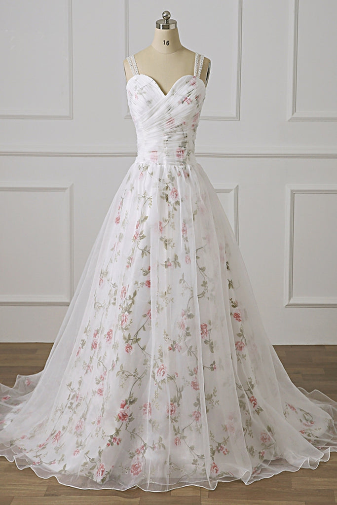 Open Back White Lace Long Prom Dress with Appliques, White Formal Grad abcprom Open Back White Lace Long Prom Dress with Appliques, White Formal Grad abcprom