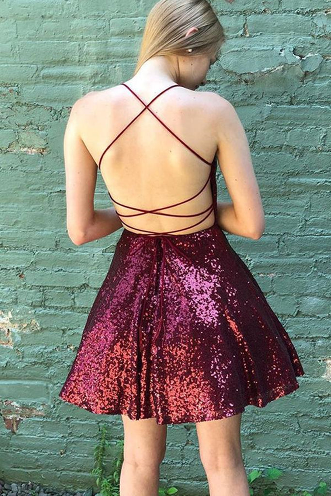 Sequin homecoming dresses short online