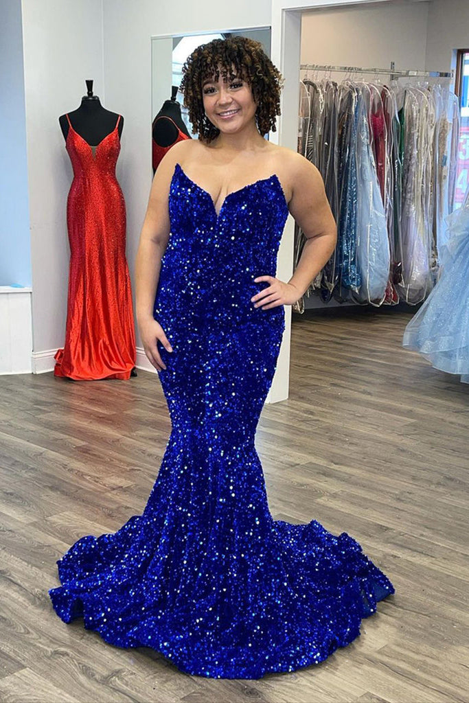 Shiny Sequins Mermaid Burgundy/Blue/Black Long Prom Dress, Burgundy/Bl abcprom Shiny Sequins Mermaid Burgundy/Blue/Black Long Prom Dress, Burgundy/Bl abcprom