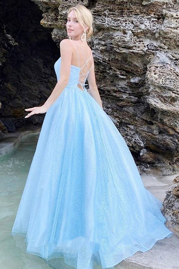 Shiny Sequins Open Back Light Blue Long Prom Dress, Backless Light Blu abcprom Shiny Sequins Open Back Light Blue Long Prom Dress, Backless Light Blu abcprom