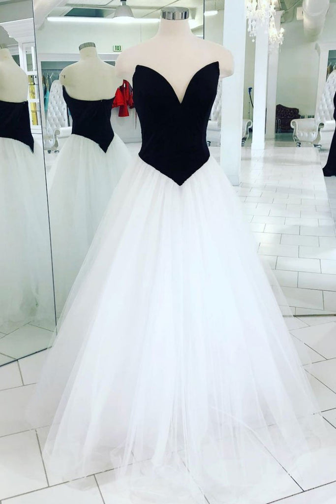 White and Black Formal Gowns - UCenter Dress